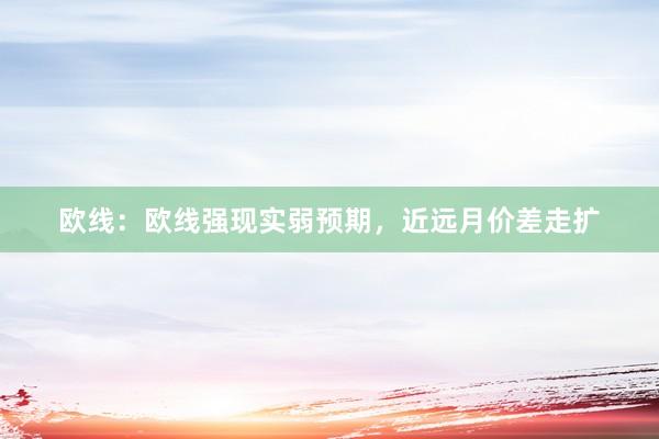 欧线：欧线强现实弱预期，近远月价差走扩
