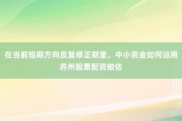 在当前短期方向反复修正期里，中小资金如何运用苏州股票配资做估