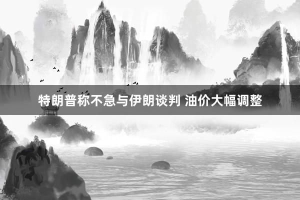 特朗普称不急与伊朗谈判 油价大幅调整
