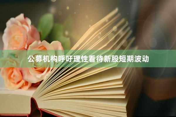 公募机构呼吁理性看待新股短期波动