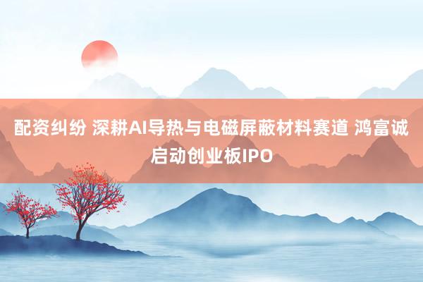 配资纠纷 深耕AI导热与电磁屏蔽材料赛道 鸿富诚启动创业板IPO