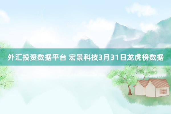 外汇投资数据平台 宏景科技3月31日龙虎榜数据